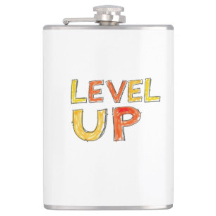 Level Up Motivationsdesign Flachmann