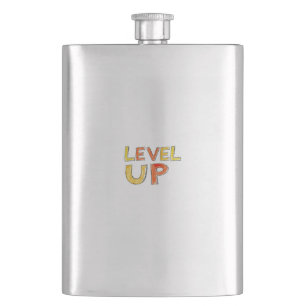 Level Up Motivationsdesign Flachmann
