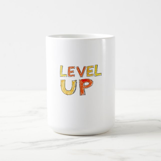 Level Up Motivationsdesign Kaffeetasse (Mittel)