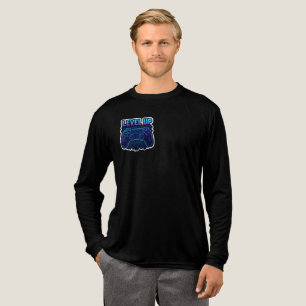 "Level Up Neon Gaming Controller Sticker Gamer op" Tri-Blend Shirt