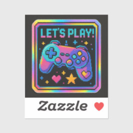 LEVEL UP Pixel Art Gamer Abzeichen Aufkleber