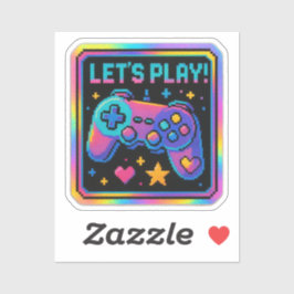 LEVEL UP Pixel Art Gamer Abzeichen Aufkleber