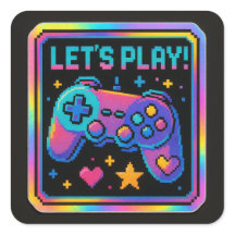 LEVEL UP Pixel Art Gamer Abzeichen