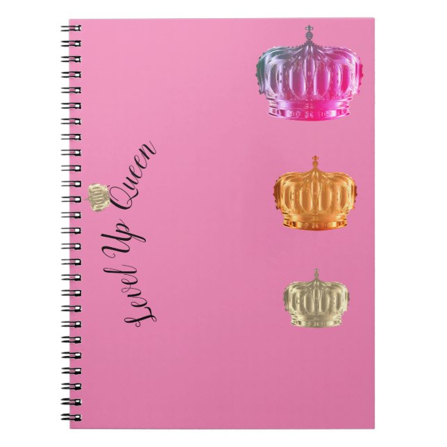 Level Up Queen Notebook Notizblock (Vorderseite)