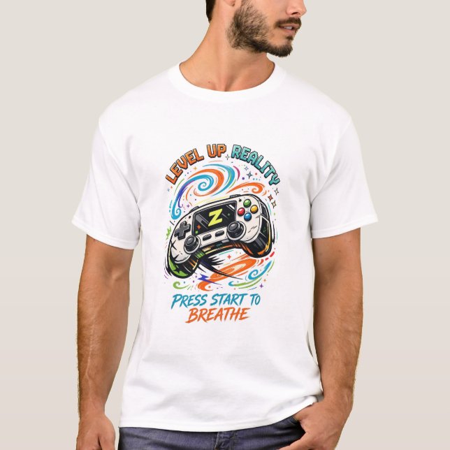 Level Up Reality Gaming Controller T-Shirt (Vorderseite)