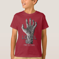 "Level Up" Sondertext Zombie Hand Kleidung