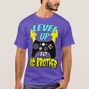 Level Up to Big Brother Siblings Boys Gift T-Shirt