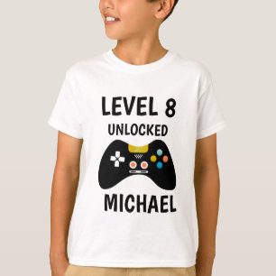 Level Up Video Game Controller Geburtstagskinder T-Shirt