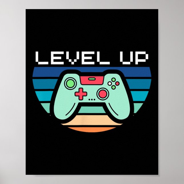 Level-Up-Video-Game-Controller Poster (Vorne)