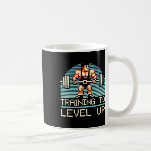 Level Up Videospiel Gamer Fitnessstudio Workout Ga Kaffeetasse