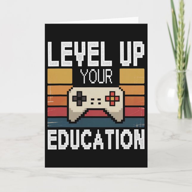 Level Up Your Education Video Gamer Unlock In Prog Karte (Vorderseite)
