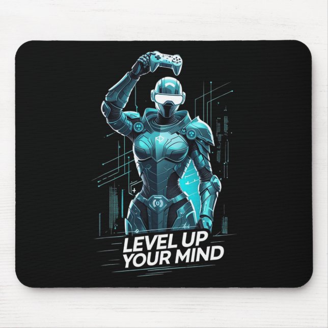 Level Up Your Mind Ai Gamer  Mousepad (Vorne)