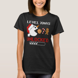 Level Xmas Unlocks Snowman Gingerbrot Cookie Chr T-Shirt