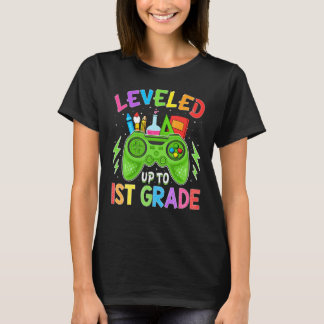 Leveled Up To 1st Grade Gamer Back To School Stude T-Shirt