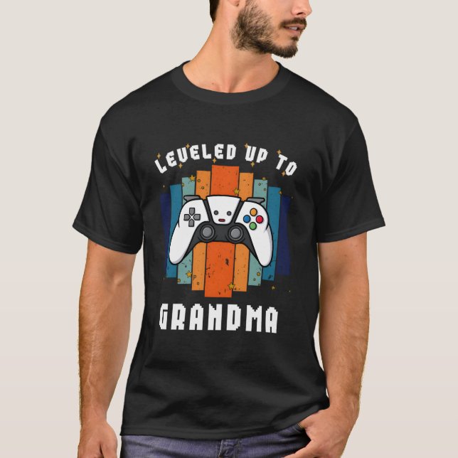 Leveled Up To Grandma Est 2024 First Time Granny G T-Shirt (Vorderseite)