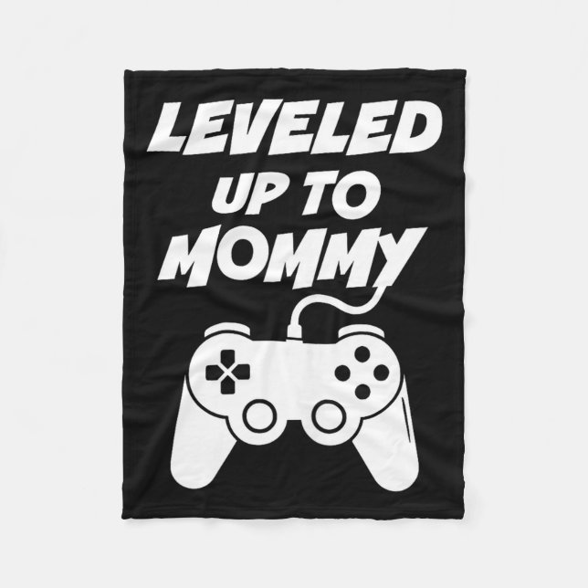 Leveled Up To Mommy  Fleecedecke (Vorderseite)