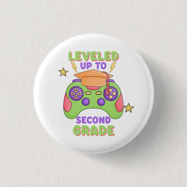 Leveled Up to Second Grade Button (Vorderseite)