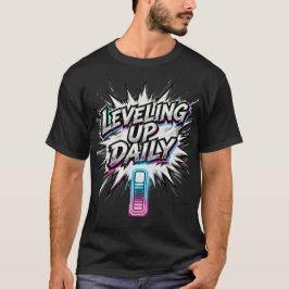 Leveling Up Daily Anime Gym Motivation Shirt