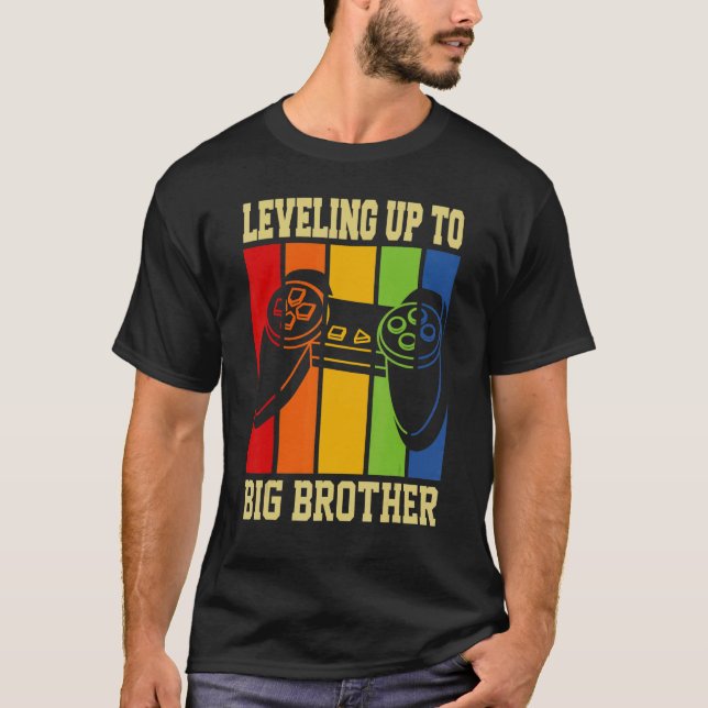 Leveling up to Big Brother 2022 gamer boys kids me T-Shirt (Vorderseite)