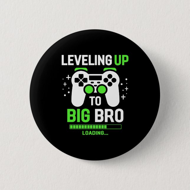 Leveling Up To Big Brother Gaming Boy  Button (Vorderseite)