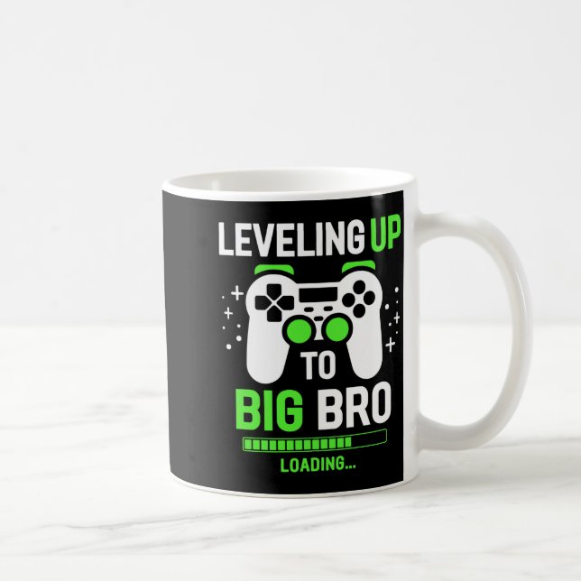 Leveling Up To Big Brother Gaming Boy  Kaffeetasse (Rechts)