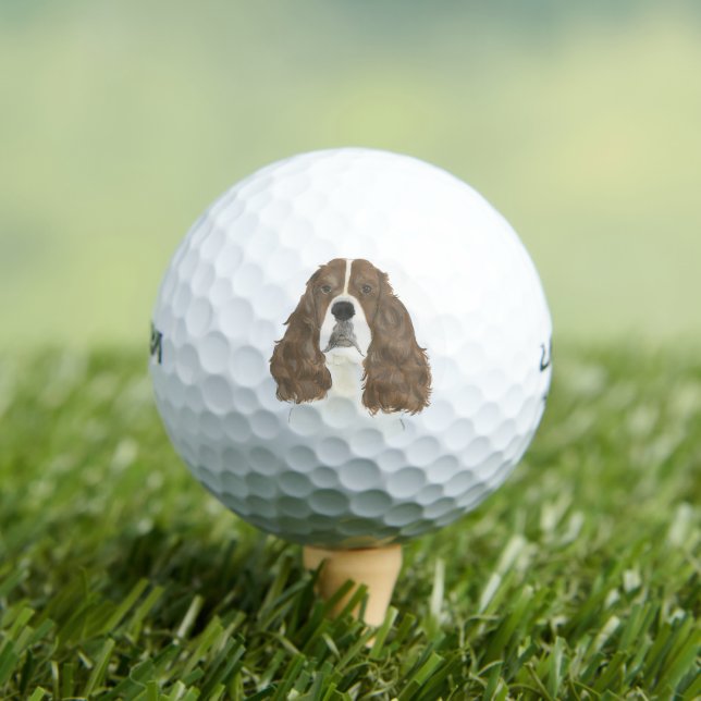 Lever & White English Springer Spaniel Golfball (Insitu T-Shirt)