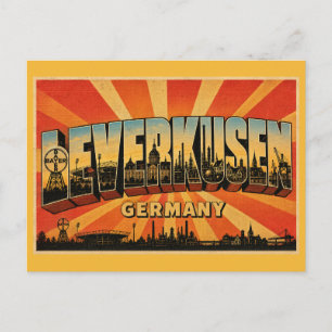Leverkusen Deutschland Bayer-Kreuz Postkarte