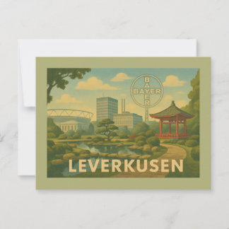 Leverkusen Deutschland Stadt Kunst Postkarte