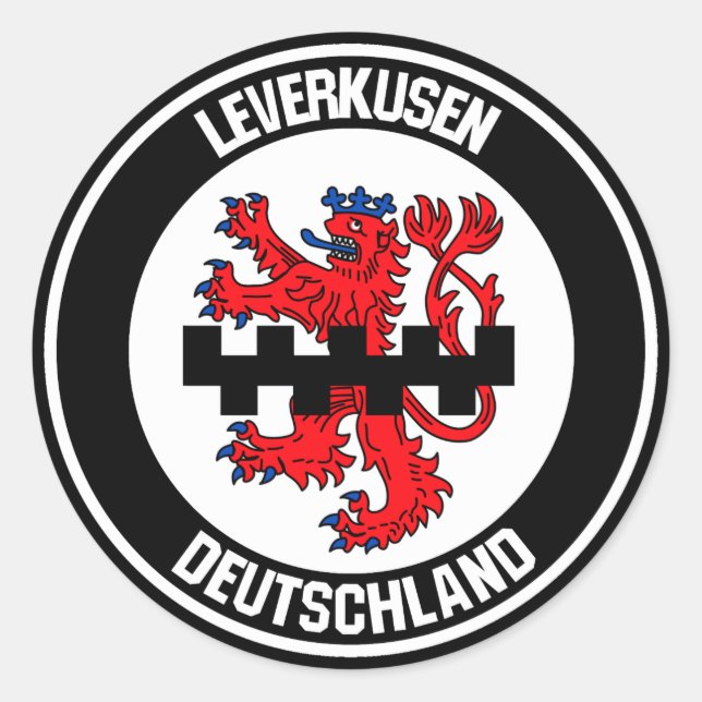 Leverkusen-RundEmblem Runder Aufkleber (Vorderseite)