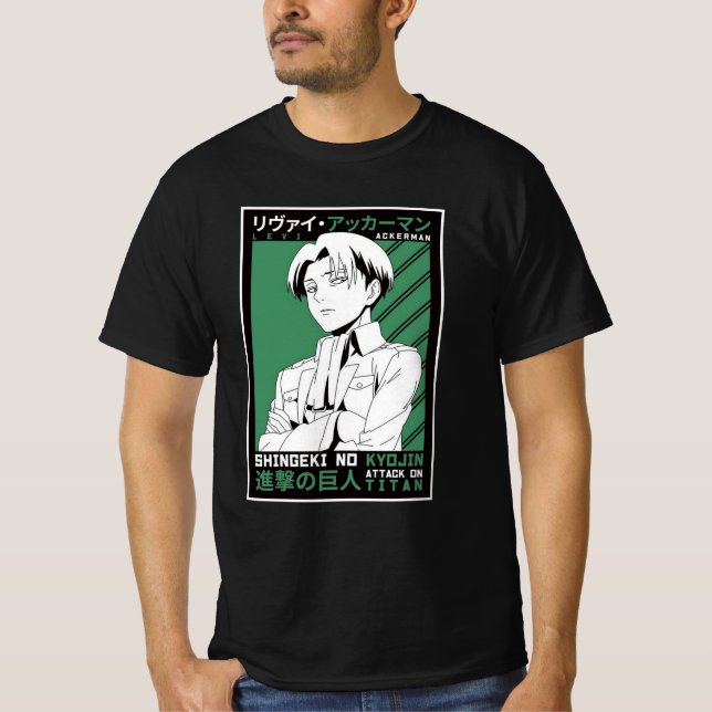 Levi Ackerman Attack auf Titann Design T - Shirt (Vorderseite)