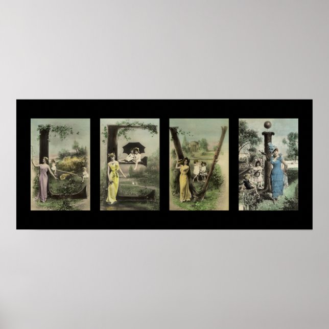 LEVI Alphabet Letter Name Art Poster (Vorne)