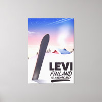 Levi Finland Snowboarding travel poster