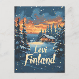 Levi Finland Vintag Art Postkarte