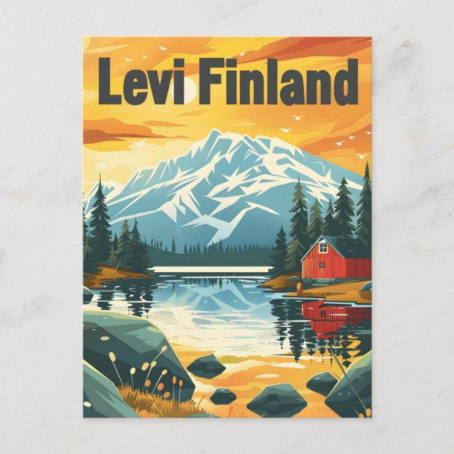 Levi Finnland Postkarte (Vorderseite)