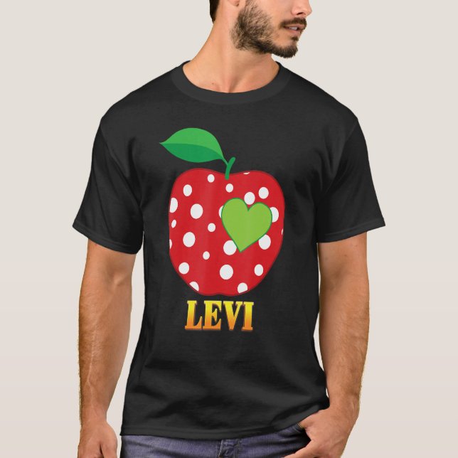 Levi Liebe School Zurück zur Schule Junge Kind Sch T-Shirt (Vorderseite)