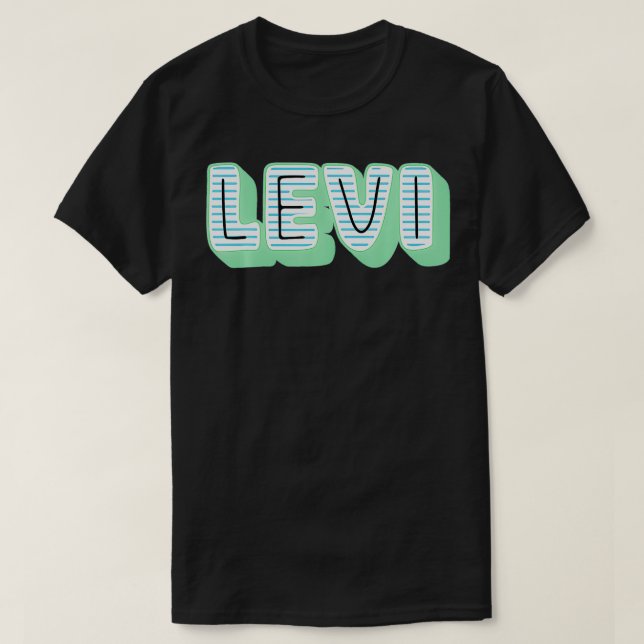 Levi Name, Old School Design T-Shirt (Design vorne)