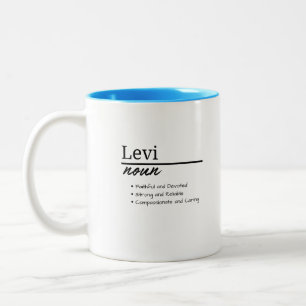 Levi, Personalisierter Name des Jungen Zweifarbige Tasse