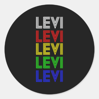 Levi Personalisierter Vorname Style by Mel Runder Aufkleber