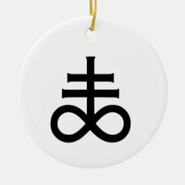 Leviathan-Kreuz Keramik Ornament