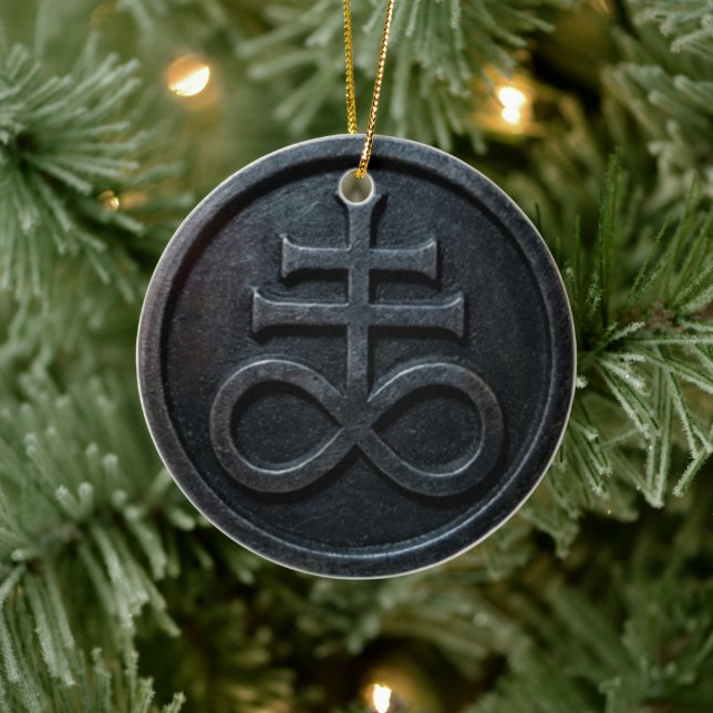 Leviathan-Kreuz Keramik Ornament (Baum)