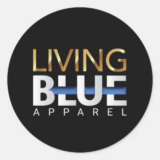 Leving Blue Apparel Runder Aufkleber