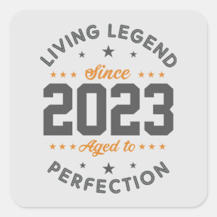 Leving Legend Classic individuell angepasst Quadratischer Aufkleber