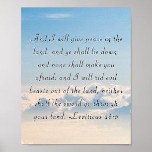 Leviticus 26:6 Scripture Poster