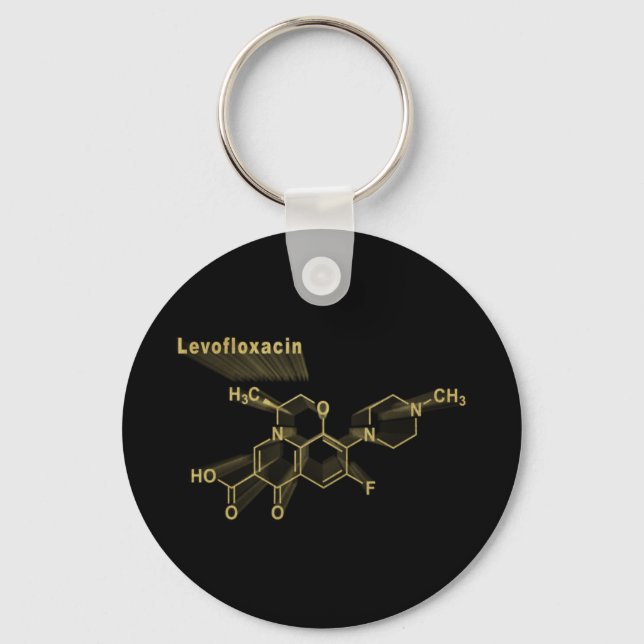 Levofloxacin-Antibiotikum, Goldformel Schlüsselanhänger (Vorderseite)