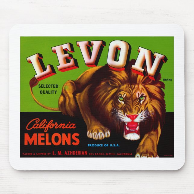 Levon Kalifornien Melonen Mousepad (Vorne)