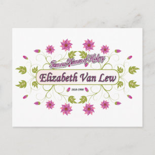 Lew ~ Elizabeth Van / Famous USA Women Postkarte