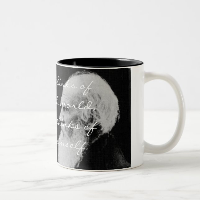 Lew Tolstoi - ändern Sie die Welt. - Besonders Zweifarbige Tasse (Rechts)