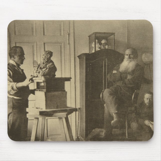 Lew Tolstoi und der Bildhauer Prinz Paolo Mousepad (Vorne)