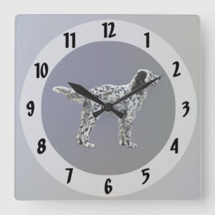 Lewellin Setter Quadratische Wanduhr