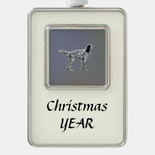 Lewellin Setter Rahmen-Ornament Silber